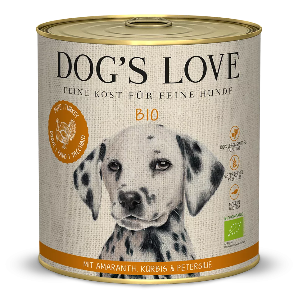 Premium Hunde-Nassfutter Bio Pute kaufen | DOG'S LOVE