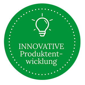 Icon mit der Aufschrift: Innovative Produktentwicklung