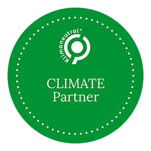 Icône avec la mention : Climate Partner