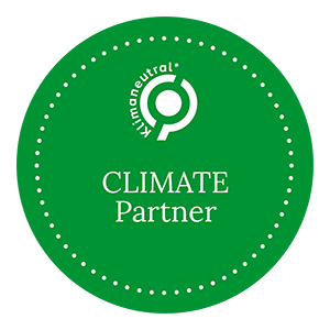 Icône avec la mention : Climate Partner