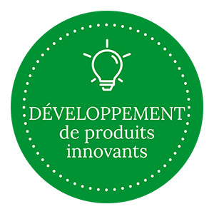 Icône avec la mention : Développement de produits innovants