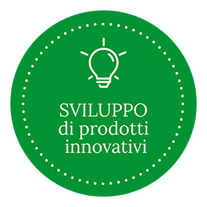 Icona con l'iscrizione: Sviluppo innovativo del prodotto